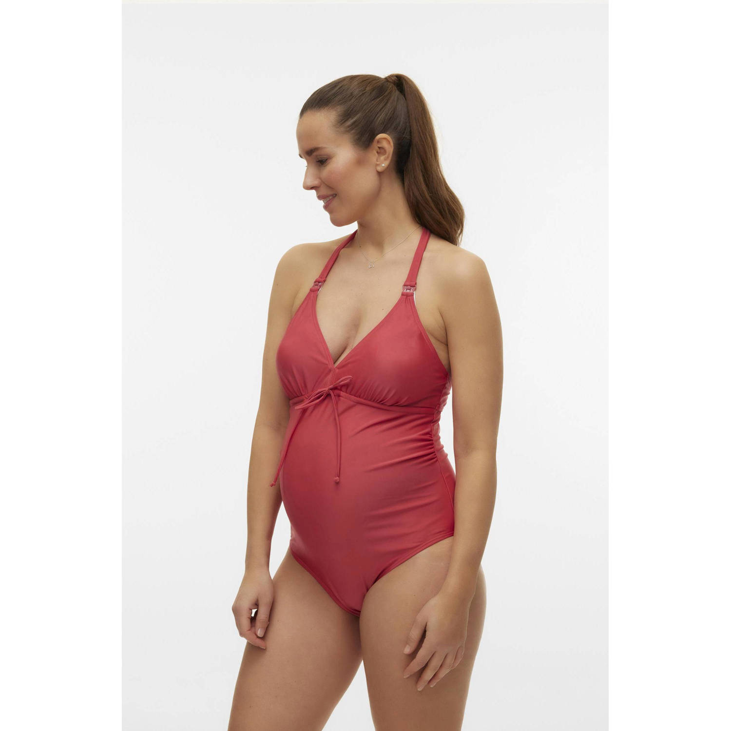 Mamalicious Zwangerschapsbadpak met strikdetail model 'MOLLY'
