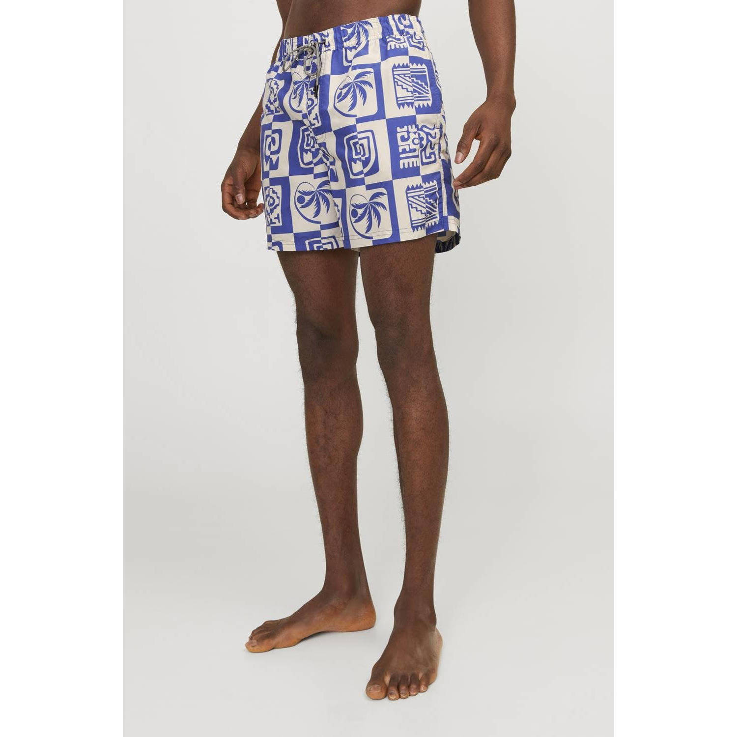 JACK & JONES PANTS STUDIO zwemshort JPSTFIJI blauw wit