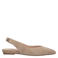 Manfield suède slingback loafers beige