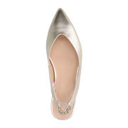thumbnail: Manfield leren slingback loafers goud