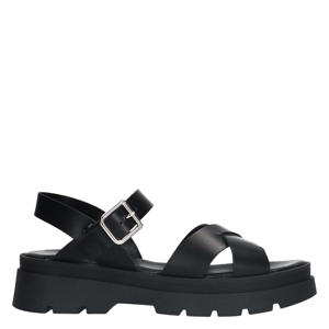 leren sandalen zwart