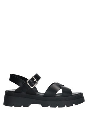 leren sandalen zwart