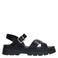 Manfield leren sandalen zwart