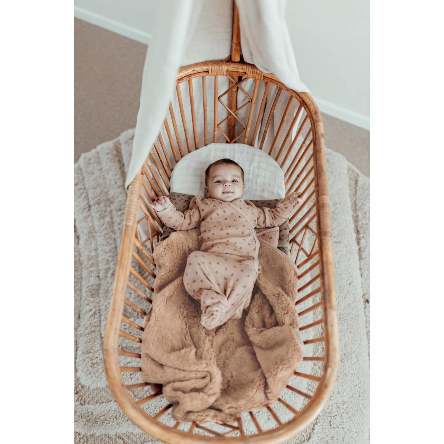 Snoozebaby ledikant deken roze