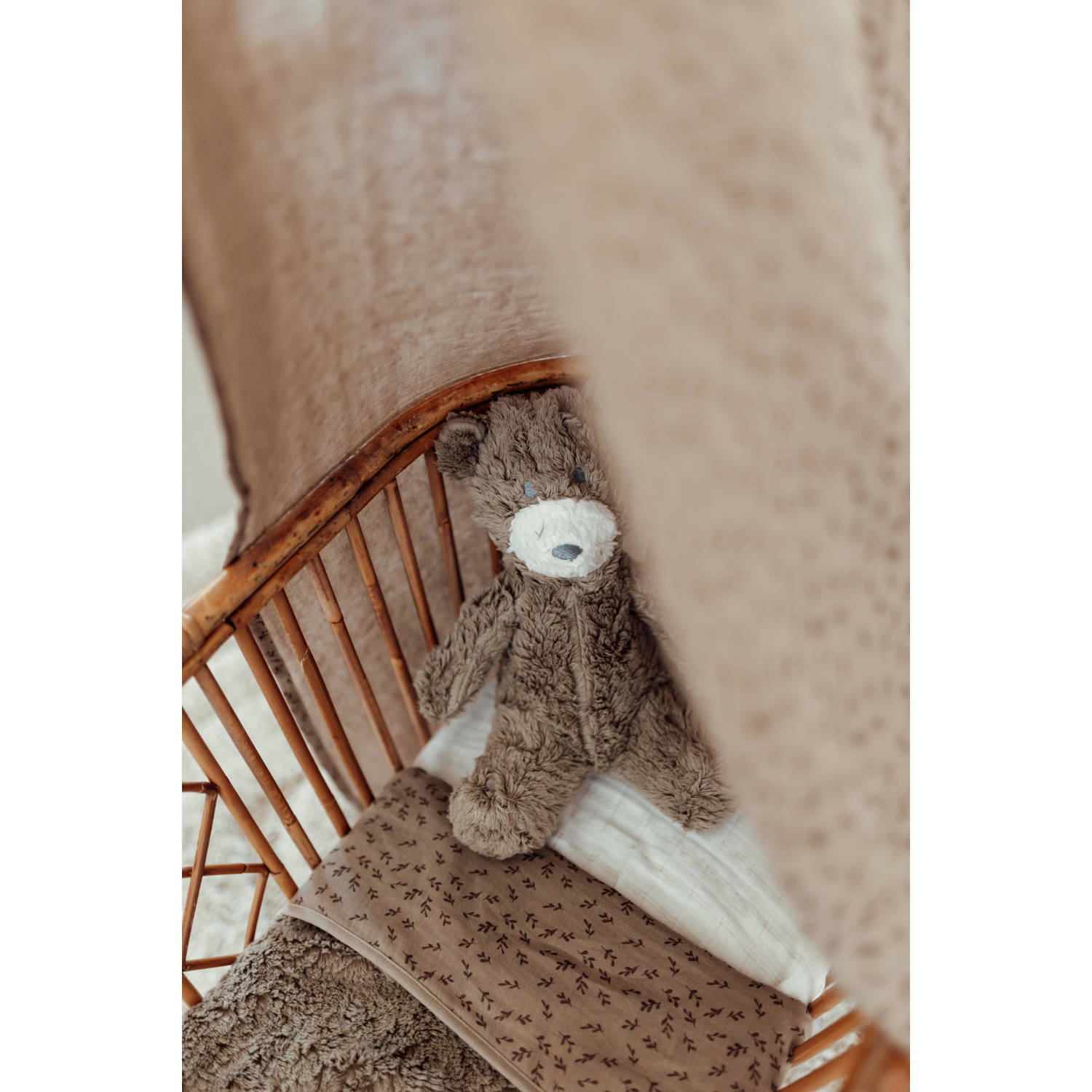 Snoozebaby ledikant deken beige