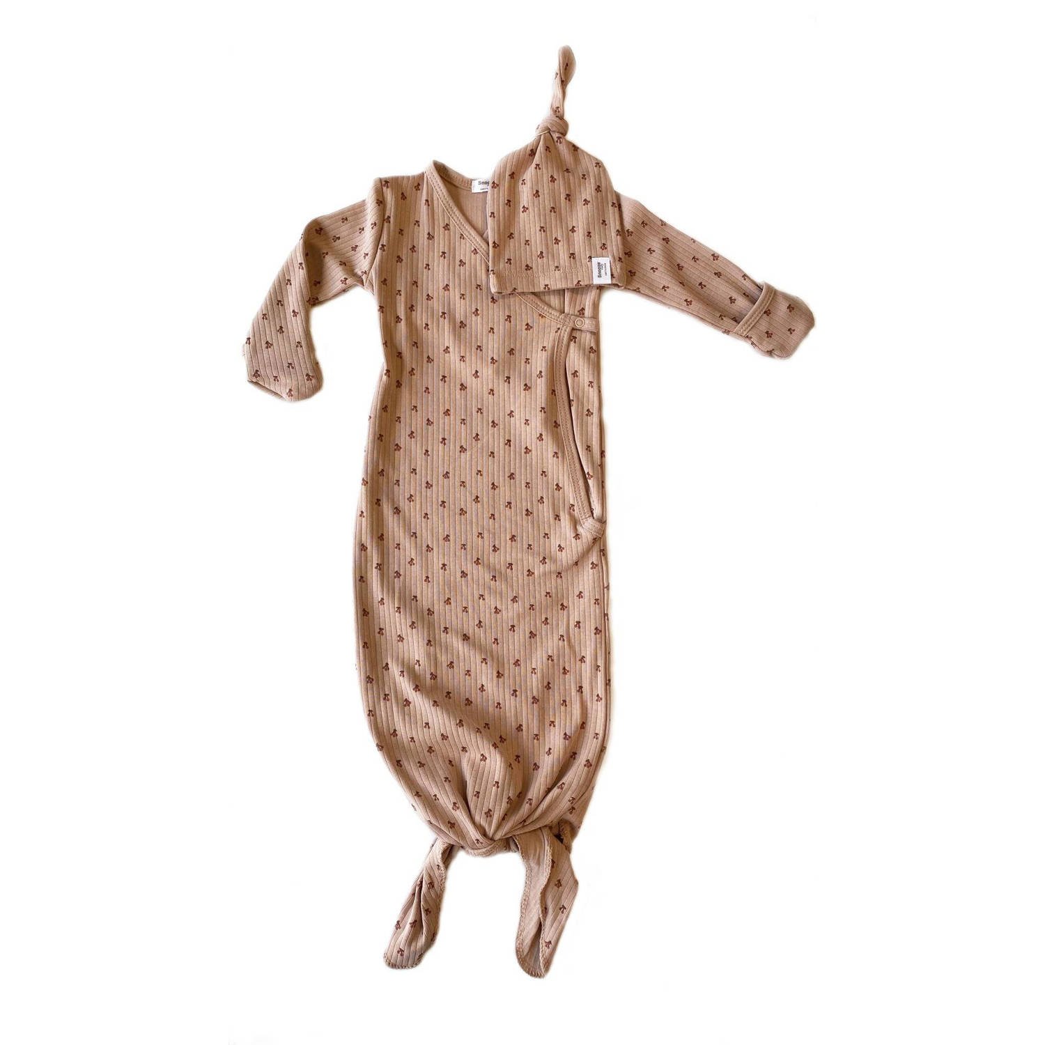 Snoozebaby new born cocoon Cherry pink Inbakerdoek Roze All over print 50 56