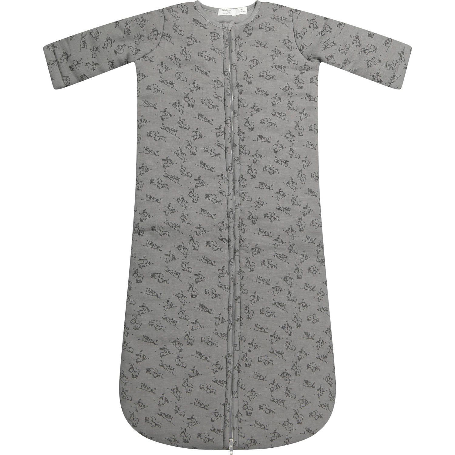 Snoozebaby slaapzak cloudy grey Babyslaapzak Grijs All over print 80 92