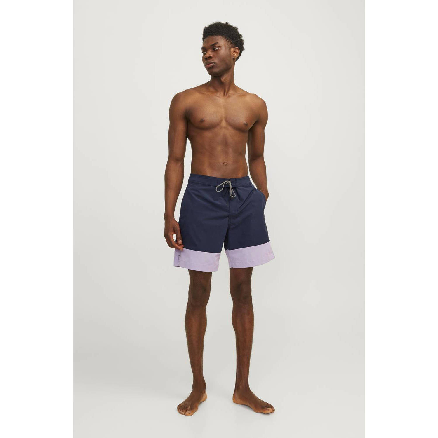 JACK & JONES PANTS STUDIO zwemshort JPSTCAPRI donkerblauw paars