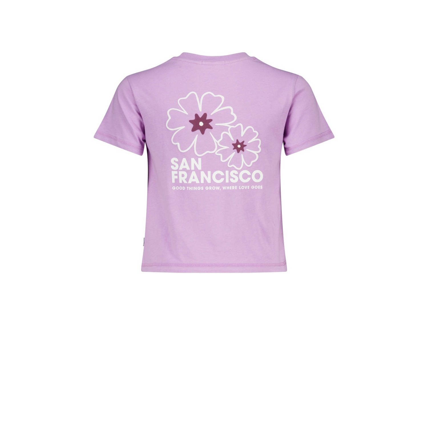 WE Fashion T-shirt Elise met backprint lila