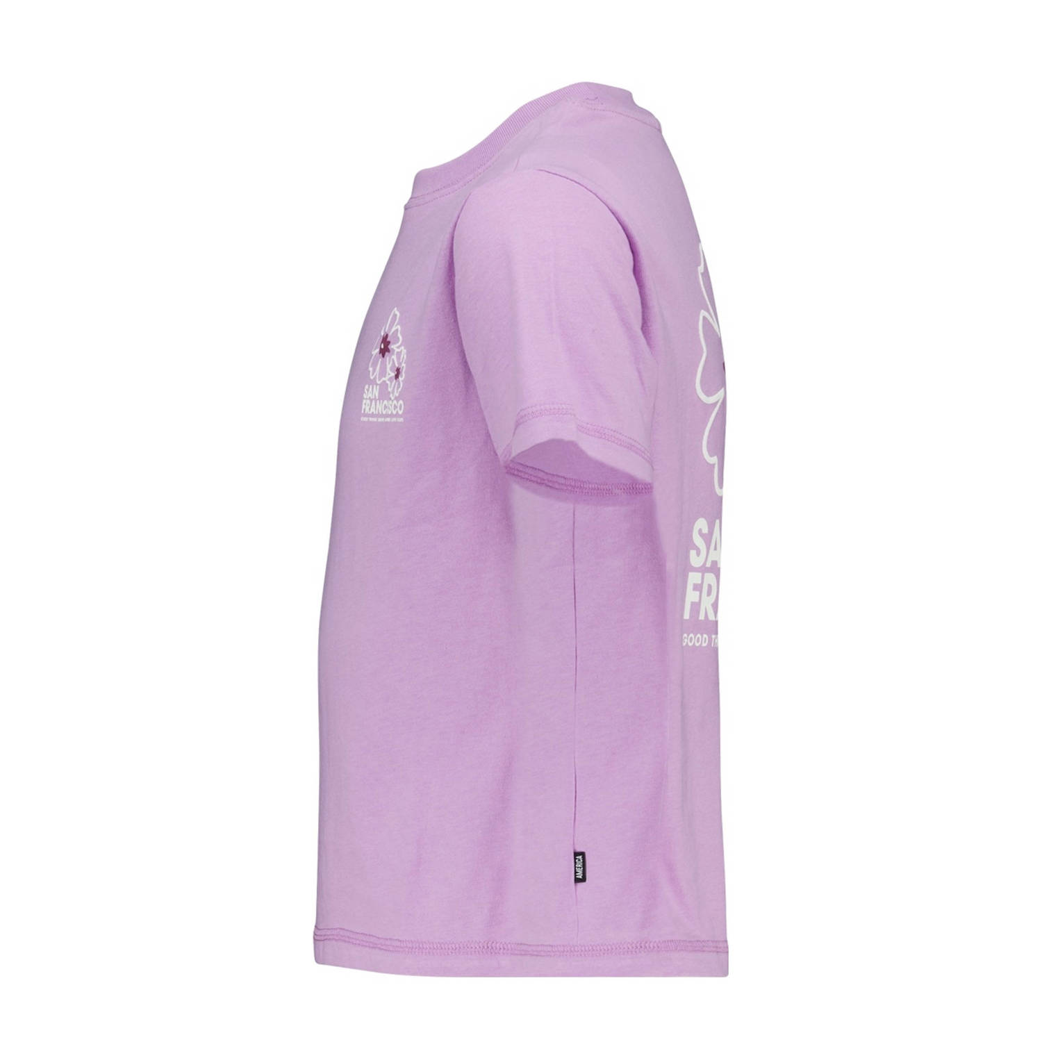 WE Fashion T-shirt Elise met backprint lila