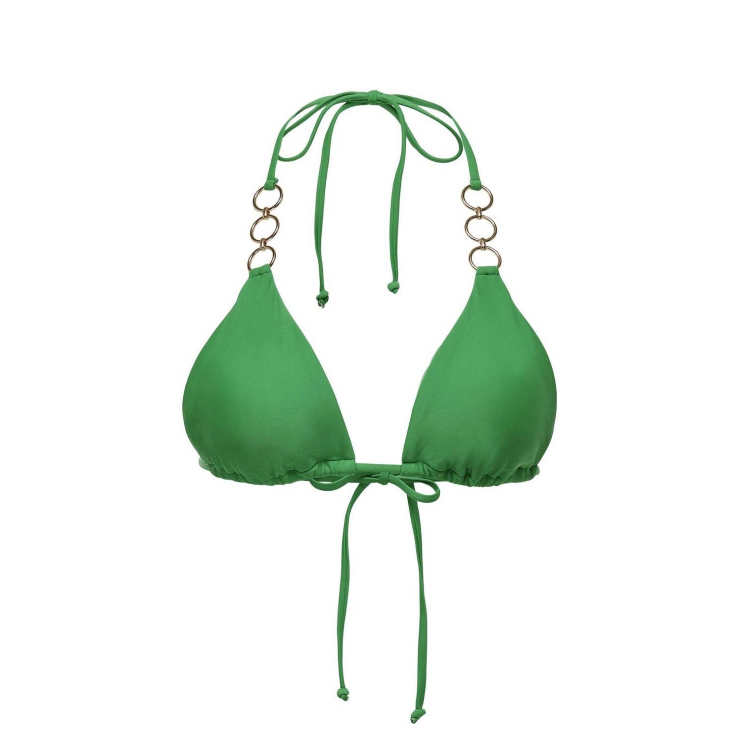 ONLY voorgevormde triangel bikinitop ONLRIO groen