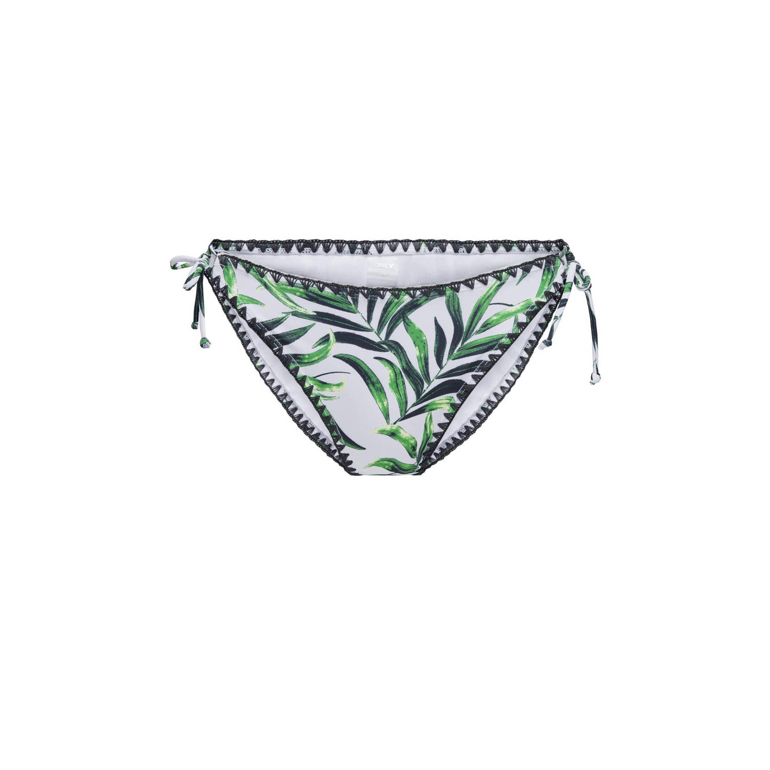 ONLY strik bikinibroekje ONLTRICIA wit groen