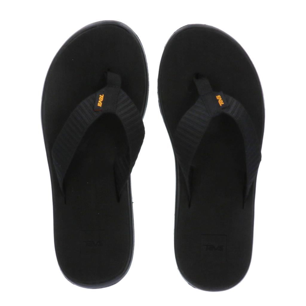 Zwarte dames Teva Voya Flip teenslippers van textiel