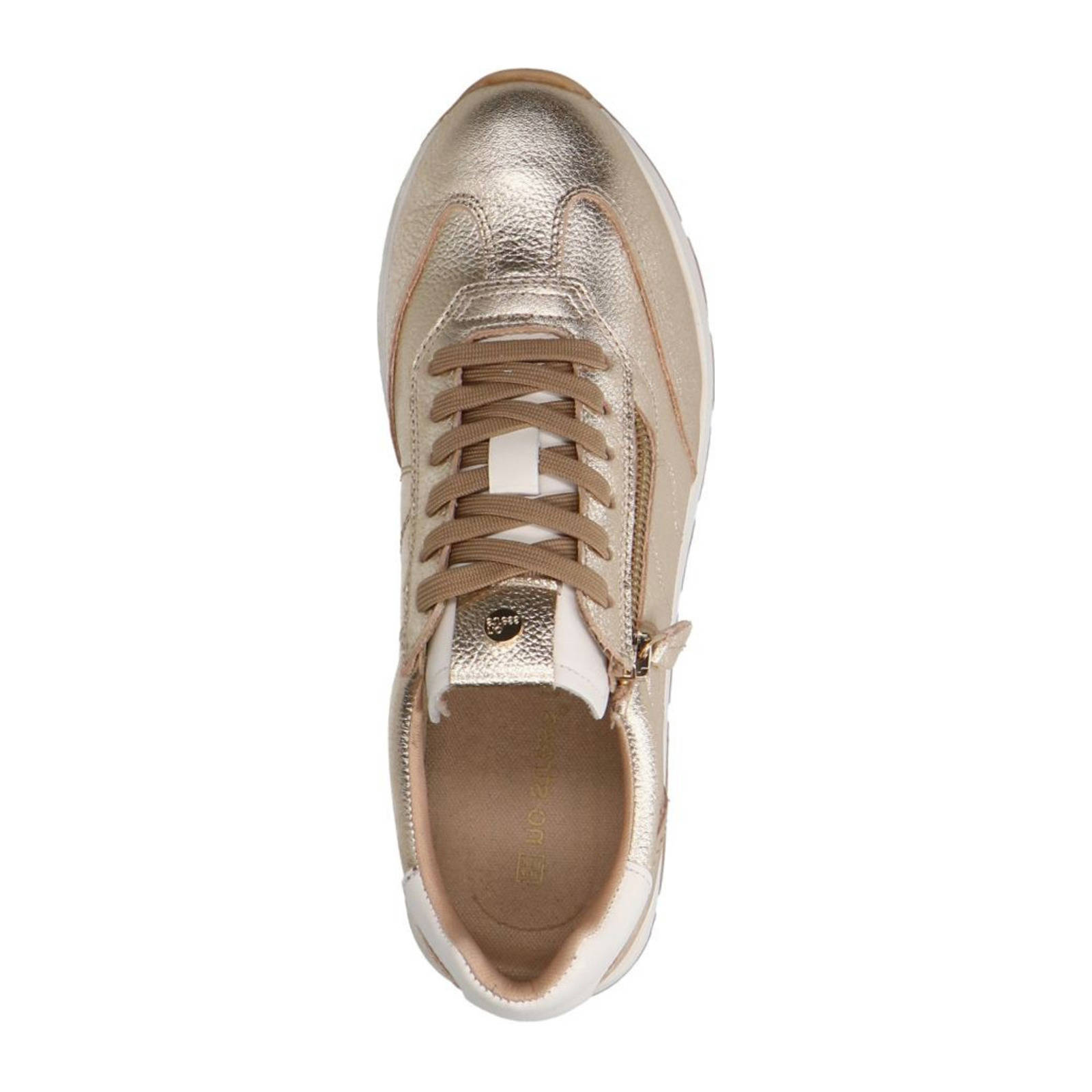 No Stress leren sneakers goud | wehkamp