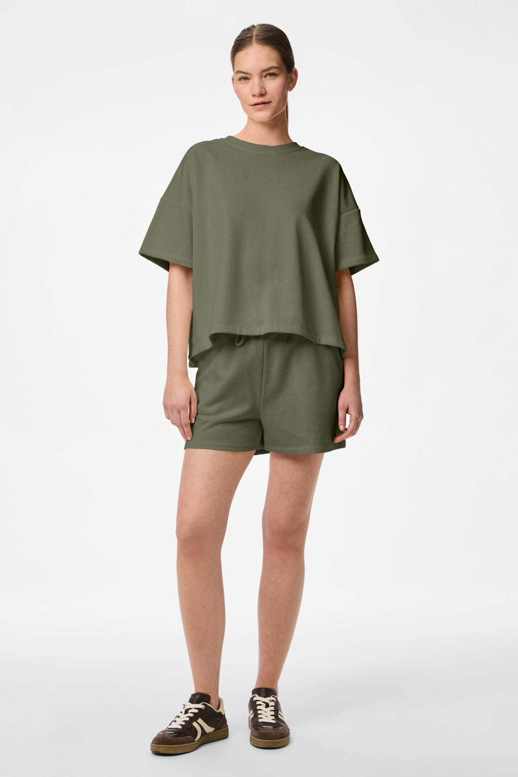 PIECES sweater PCCHILLI olijfgroen