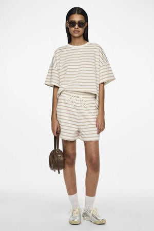 sweatshort PCCHILLI wit/bruin