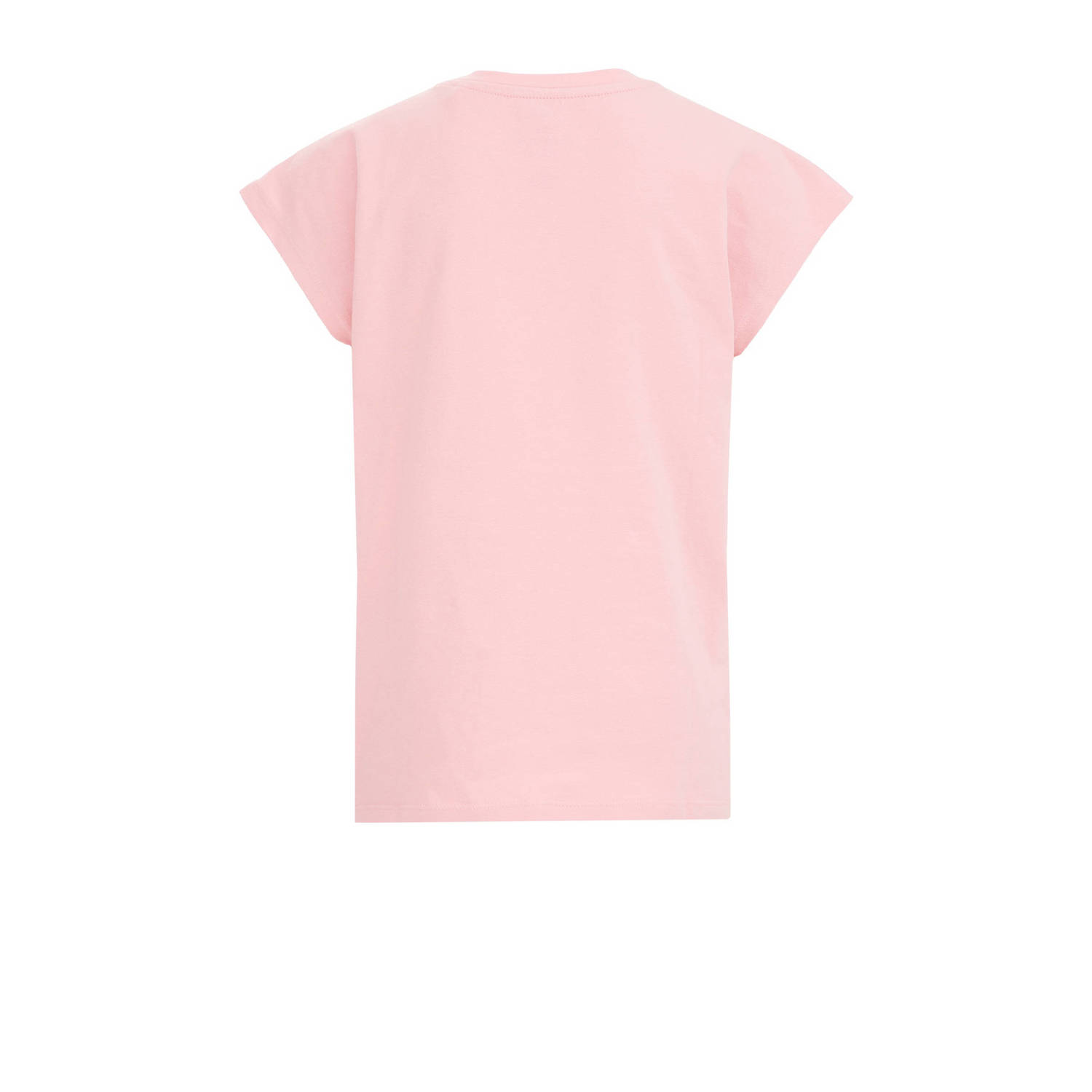 WE Fashion T-shirt met printopdruk roze