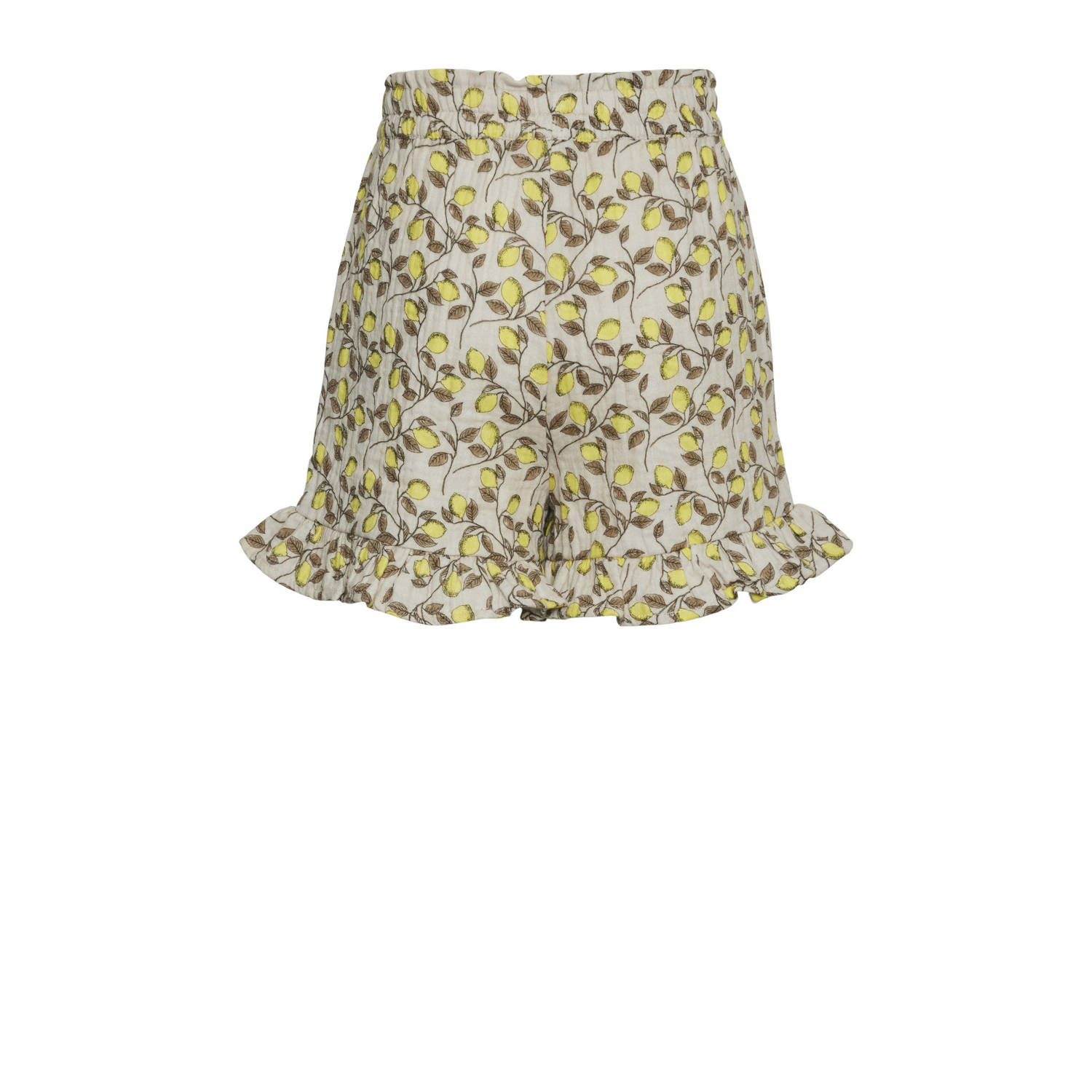VERO MODA GIRL casual short VMNATALI met all over print geel wit bruin
