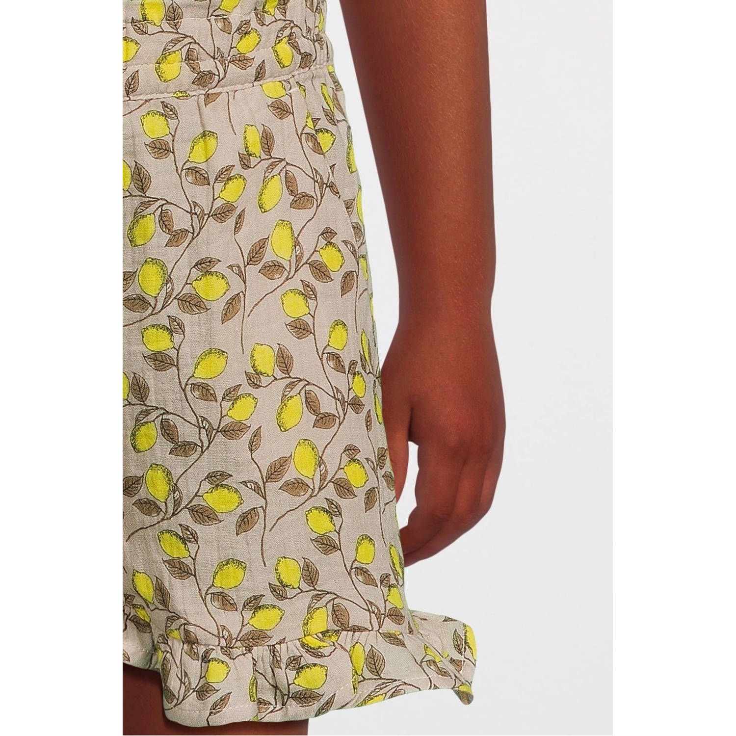VERO MODA GIRL casual short VMNATALI met all over print geel wit bruin