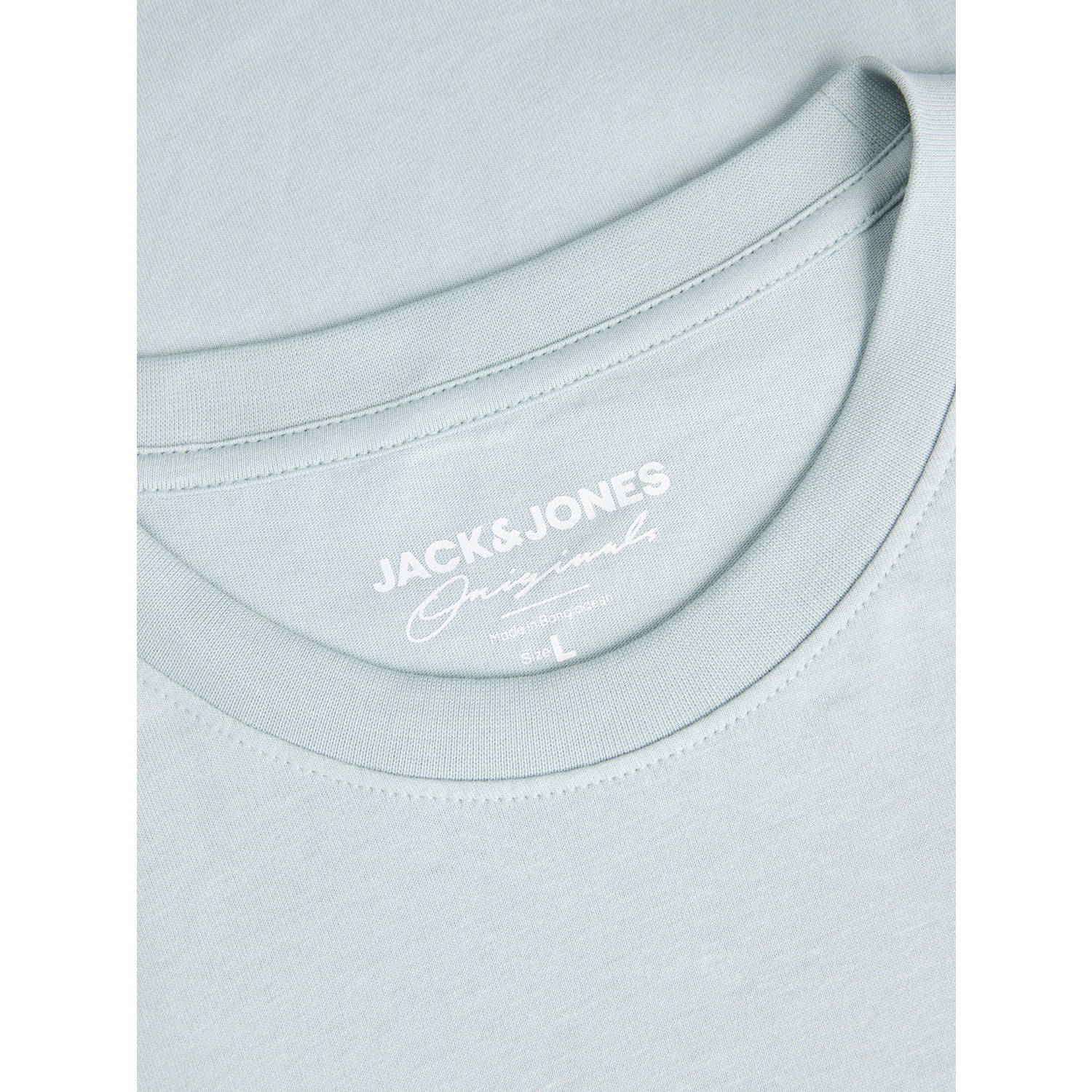 JACK & JONES JUNIOR T-shirt KORVESTERBRO met tekst lichtblauw