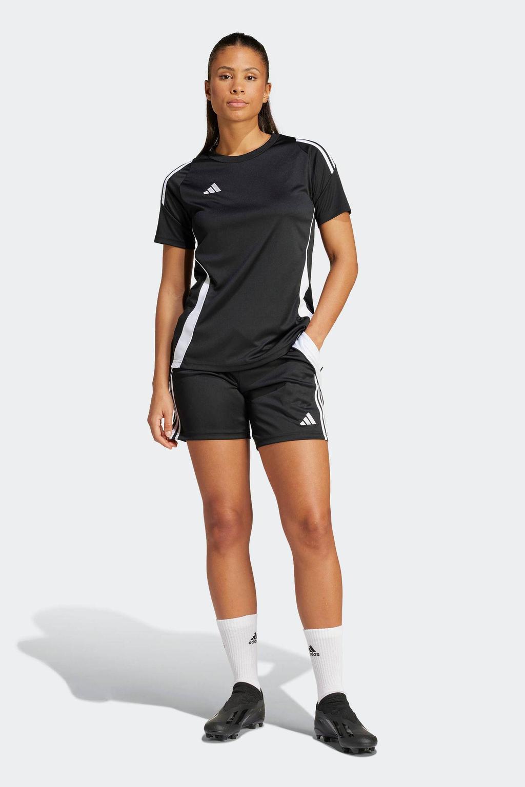 adidas Performance senior voetbalshirt Tiro 24 zwart/wit