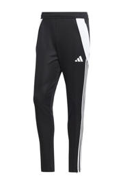 thumbnail: Zwart en witte heren adidas Performance trainingsbroek van gerecycled polyester met regular fit en elastische tailleband met koord