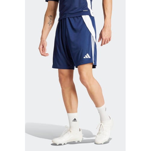 adidas Performance Senior voetbalshort Tiro 24 donkerblauw/wit afbeelding