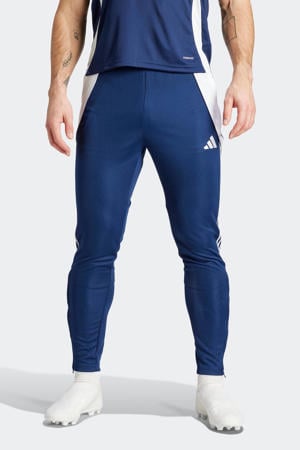 Senior trainingsbroek Tiro 24 donkerblauw/wit