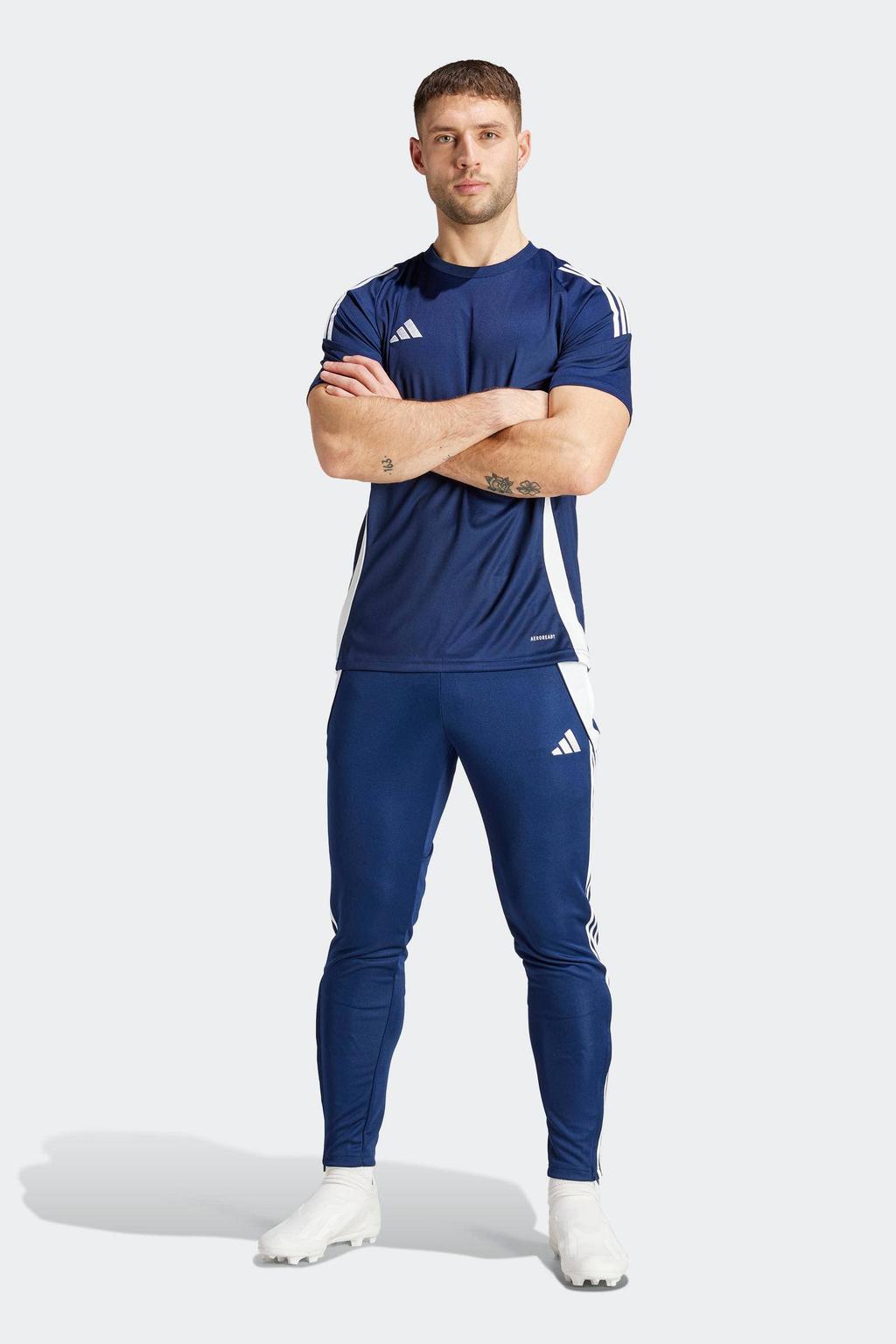 adidas Performance Senior trainingsbroek Tiro 24 donkerblauw/wit