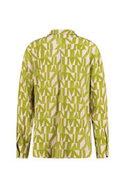thumbnail: Expresso blouse met all over print limegroen/lichtroze