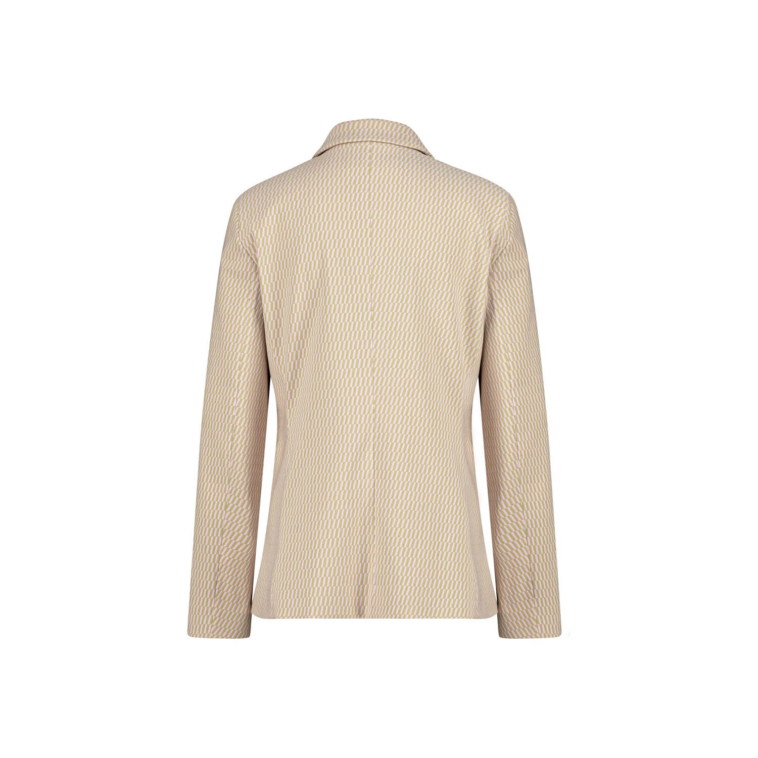 Expresso getailleerde blazer met all over print lichtroze groen