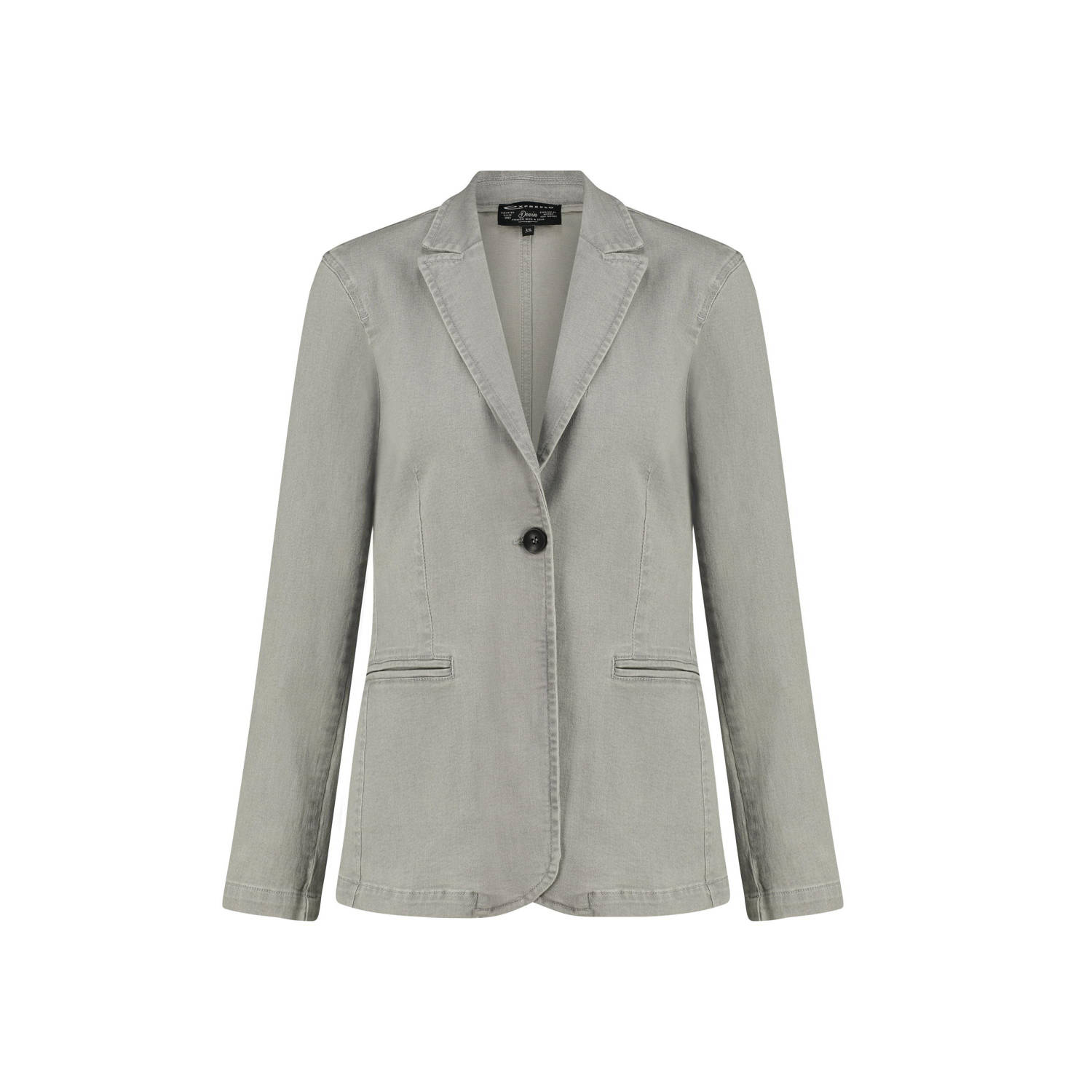 Expresso getailleerde blazer grey denim