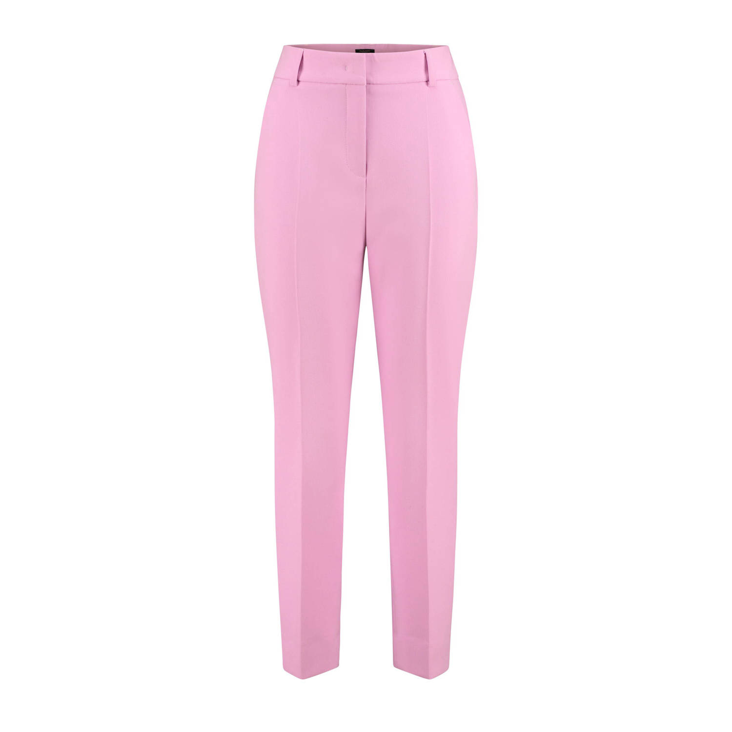 Claudia Sträter high waist straight fit pantalon roze