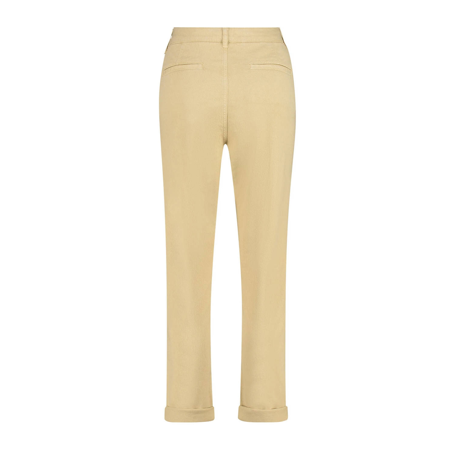 Claudia Sträter cropped tapered fit broek beige