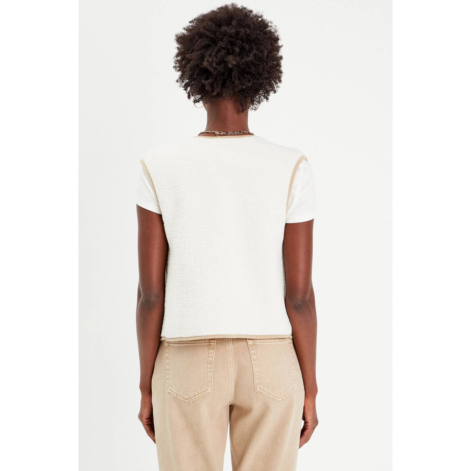 Cache gilet ecru