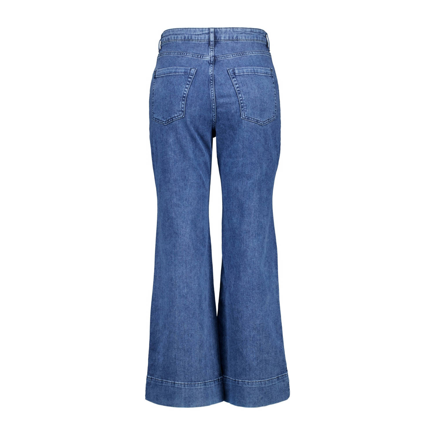 MS Mode high waist flared jeans medium blue denim