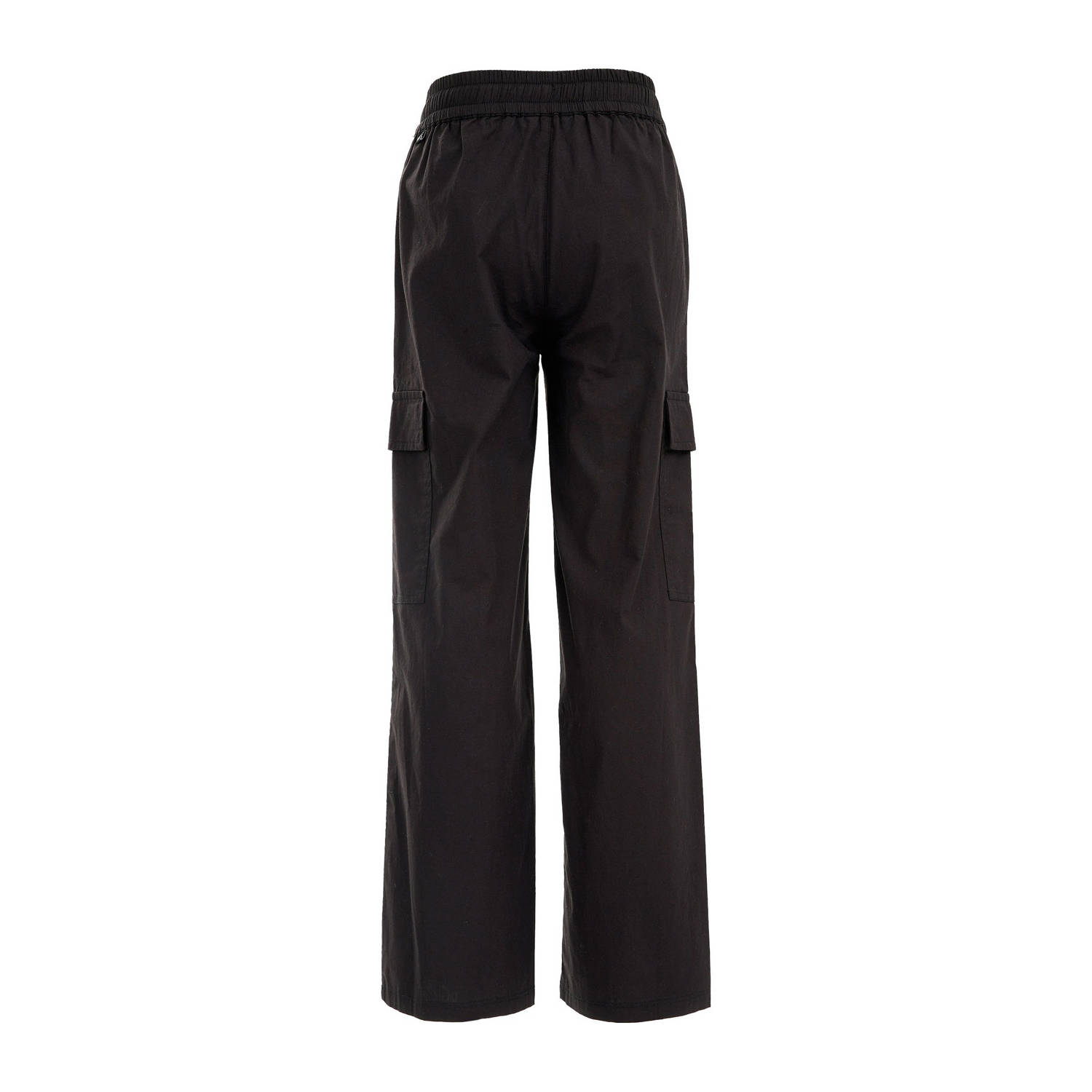 WE Fashion wide leg cargobroek zwart