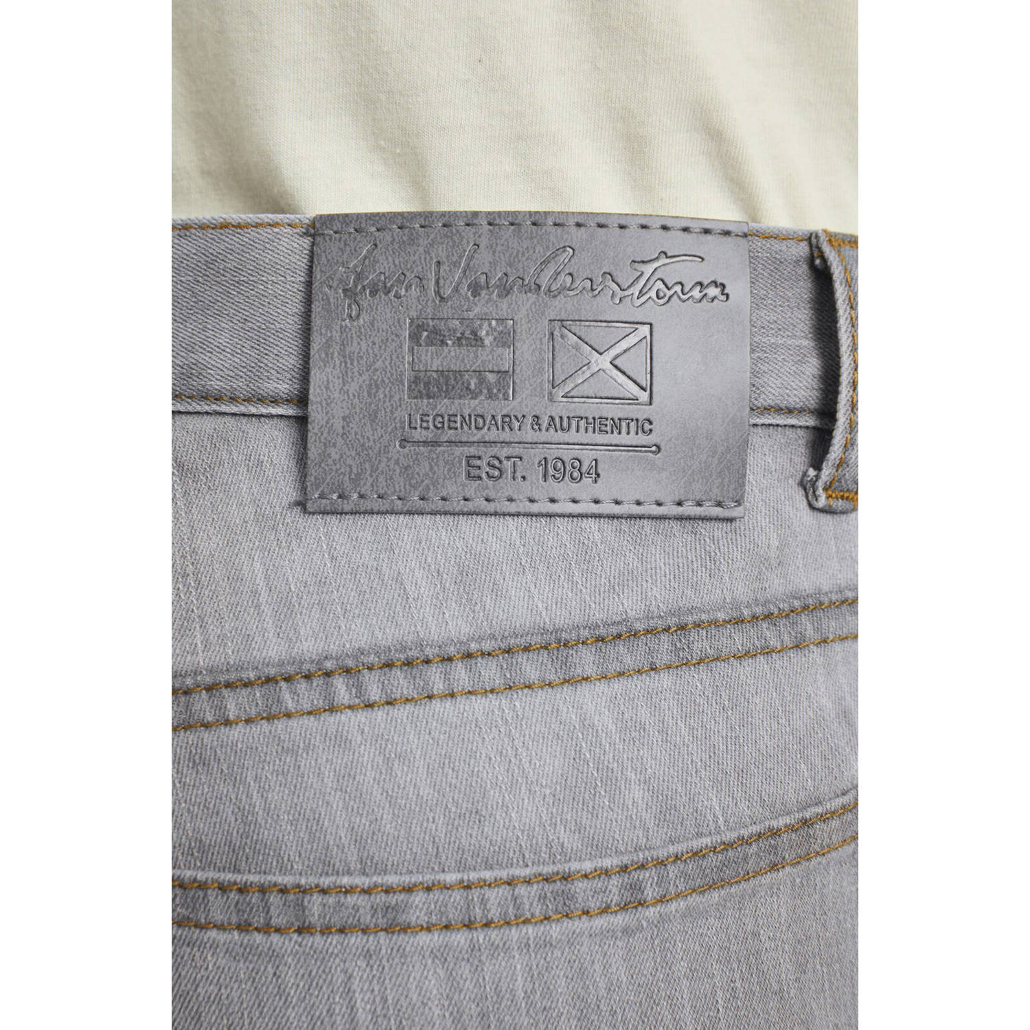 Jan Vanderstorm +FIT Collectie loose fit jeans SEIBOLD Plus Size lichtgrijs