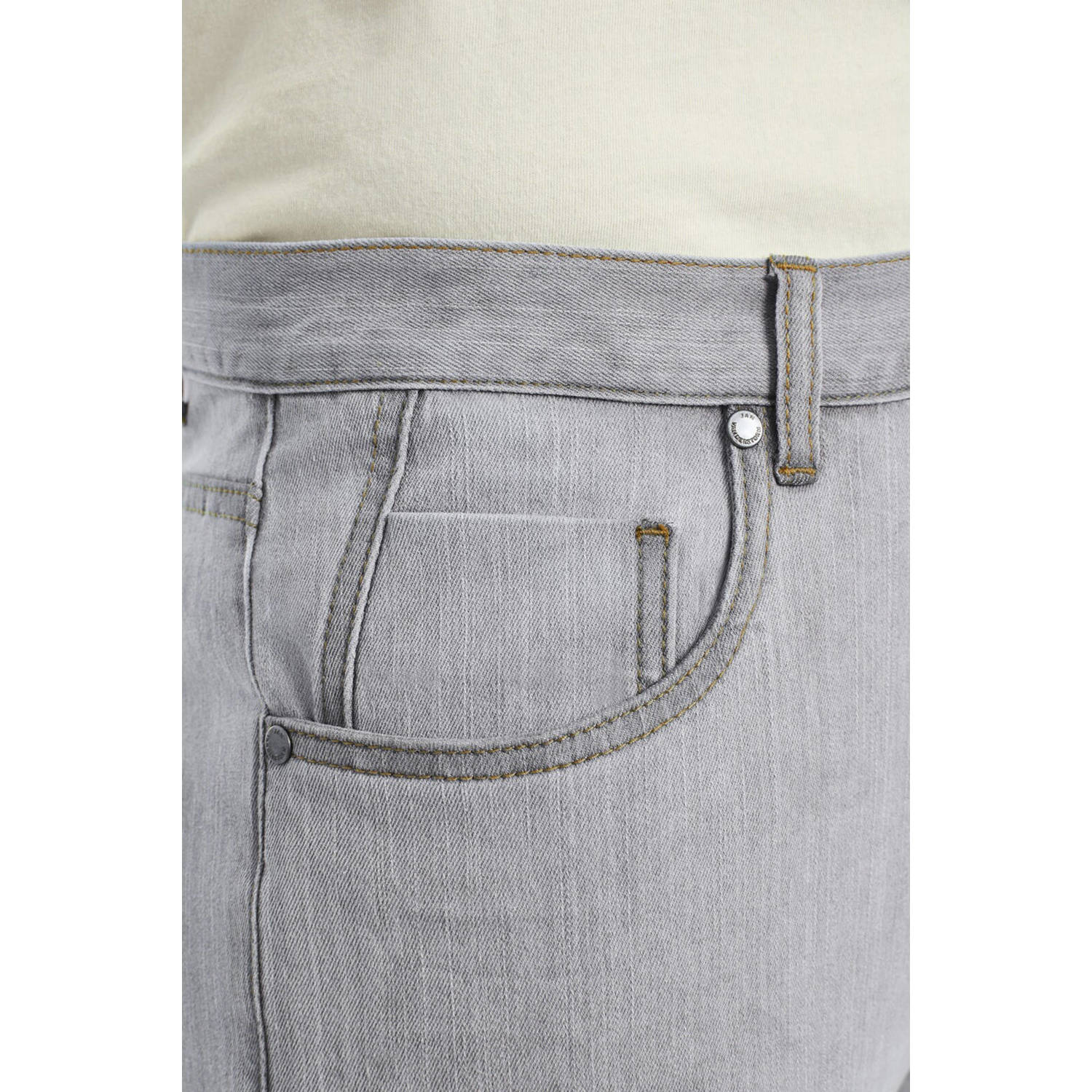 Jan Vanderstorm +FIT Collectie loose fit jeans SEIBOLD Plus Size lichtgrijs