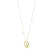 thumbnail: PILGRIM gold plated ketting Love Tag