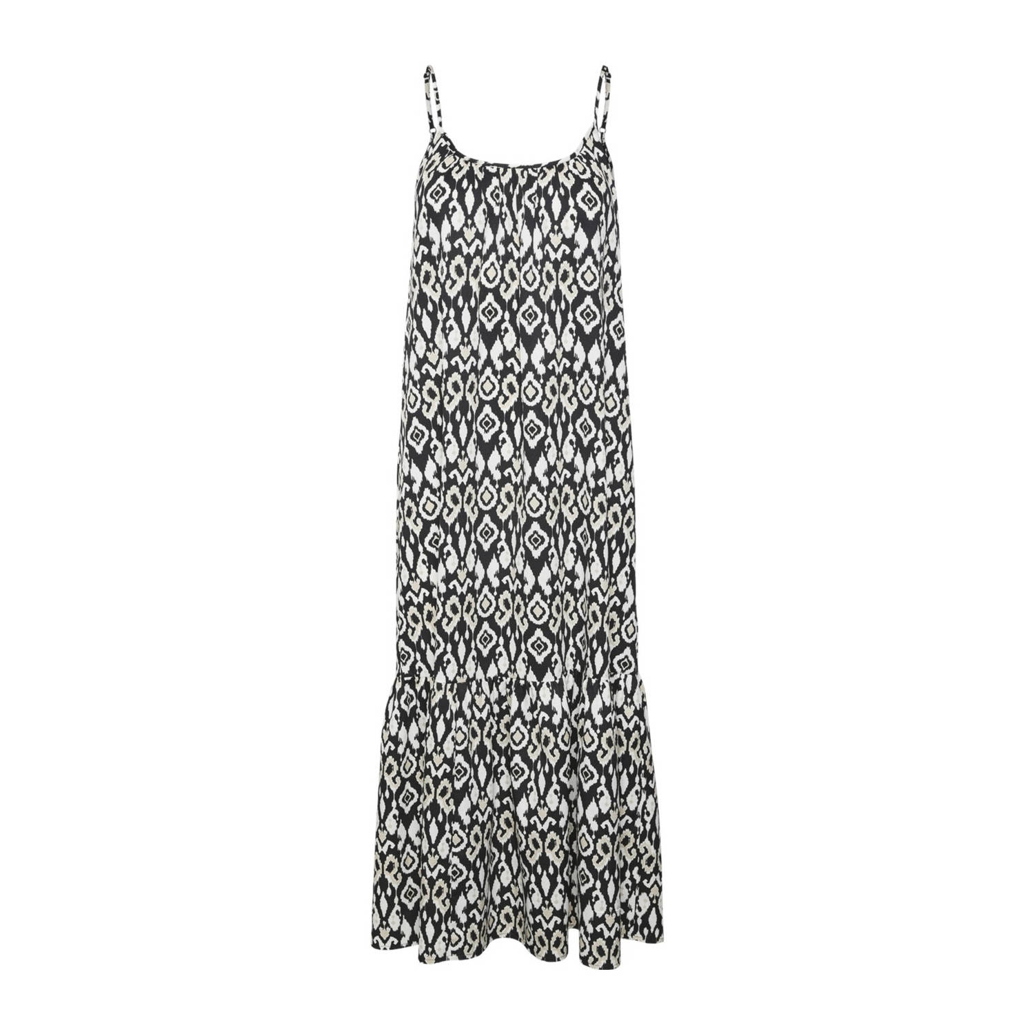 VERO MODA maxi jurk VMJULIET met all over print zwart wit