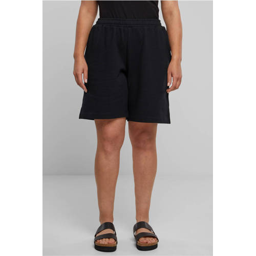 Urban Classics Curvy high waist regular fit short zwart afbeelding