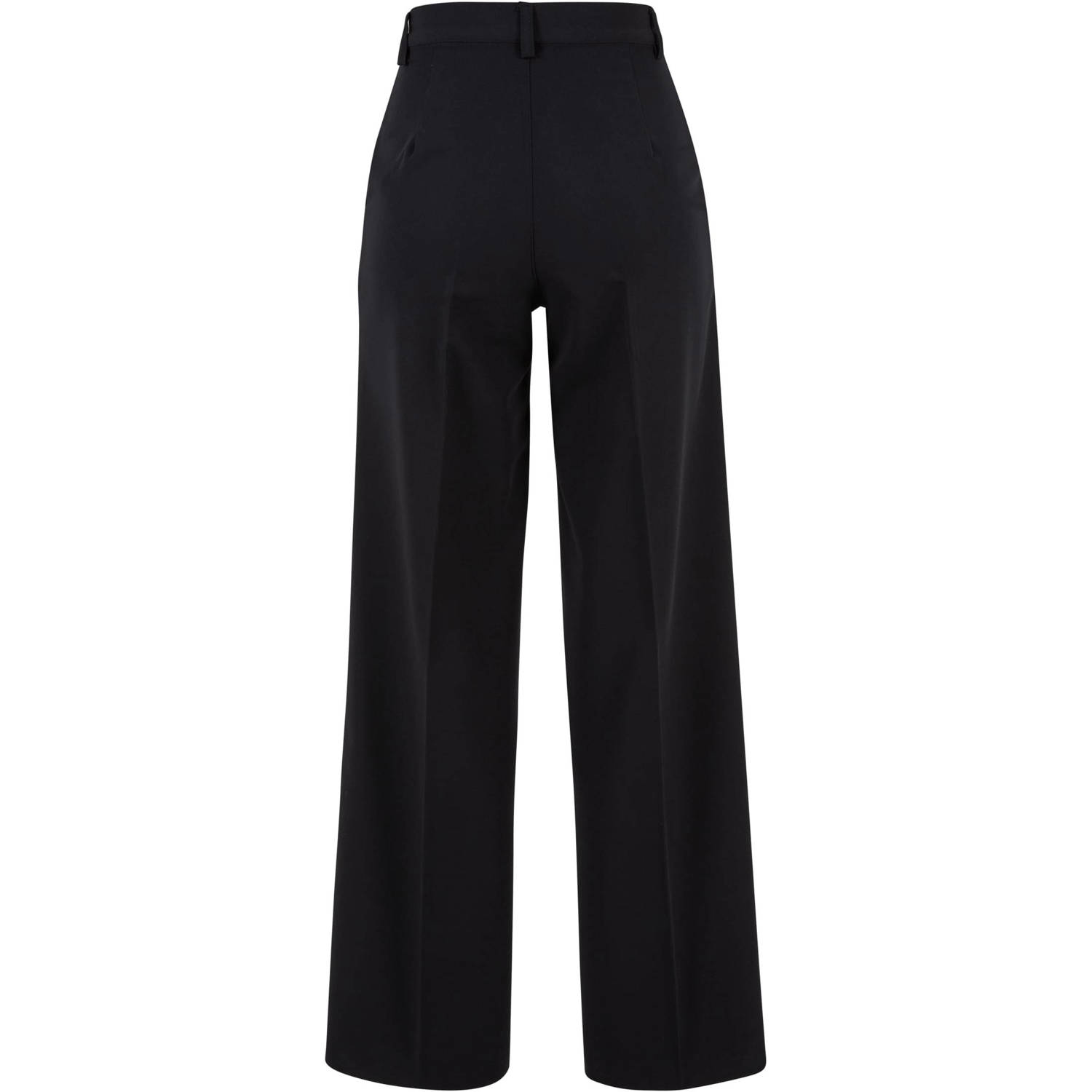 Urban Classics Curvy high waist wide leg broek zwart