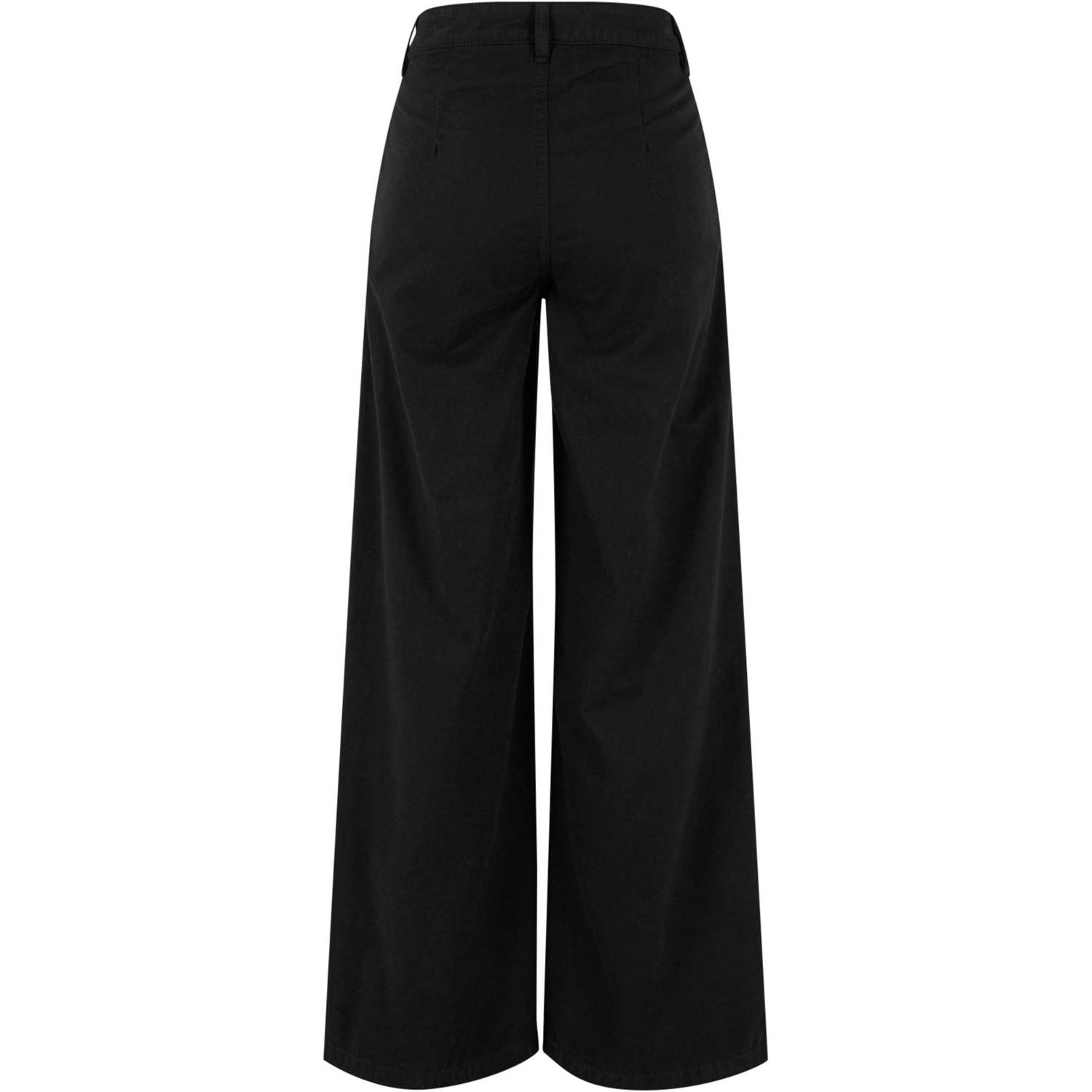 Urban Classics Curvy high waist wide leg broek zwart