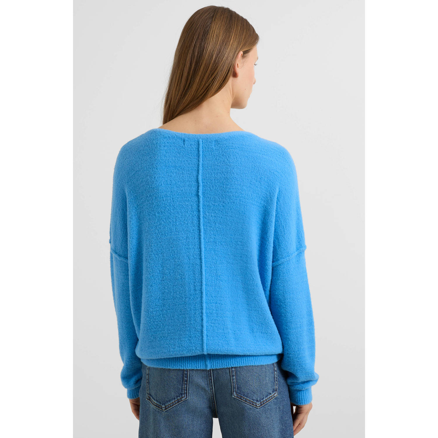 anytime gebreide trui blauw
