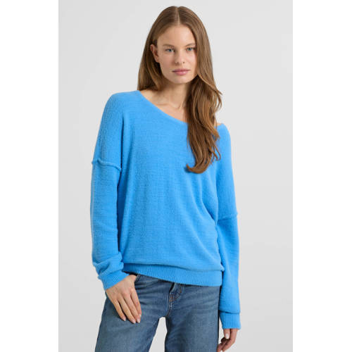 anytime gebreide trui blauw afbeelding