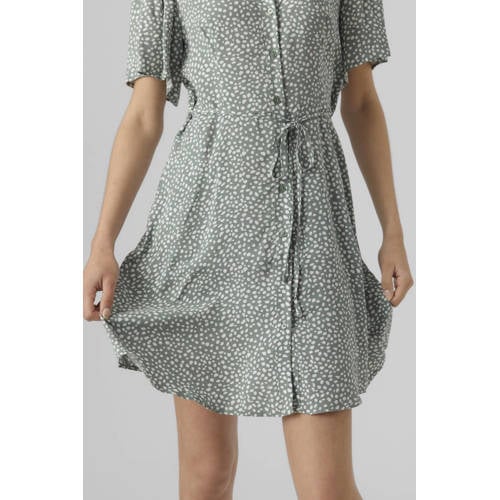 VERO MODA jurk VMALBA met stippen mintgroen/wit afbeelding