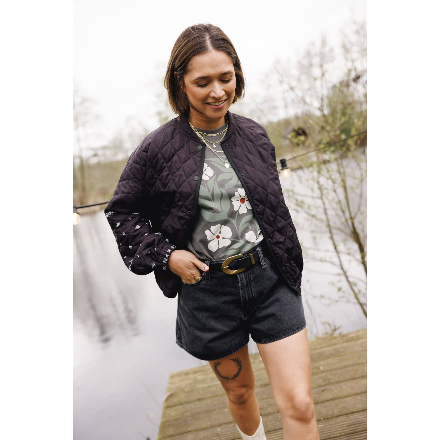 VERO MODA De Huismuts x regular jeans VMTESS zwart
