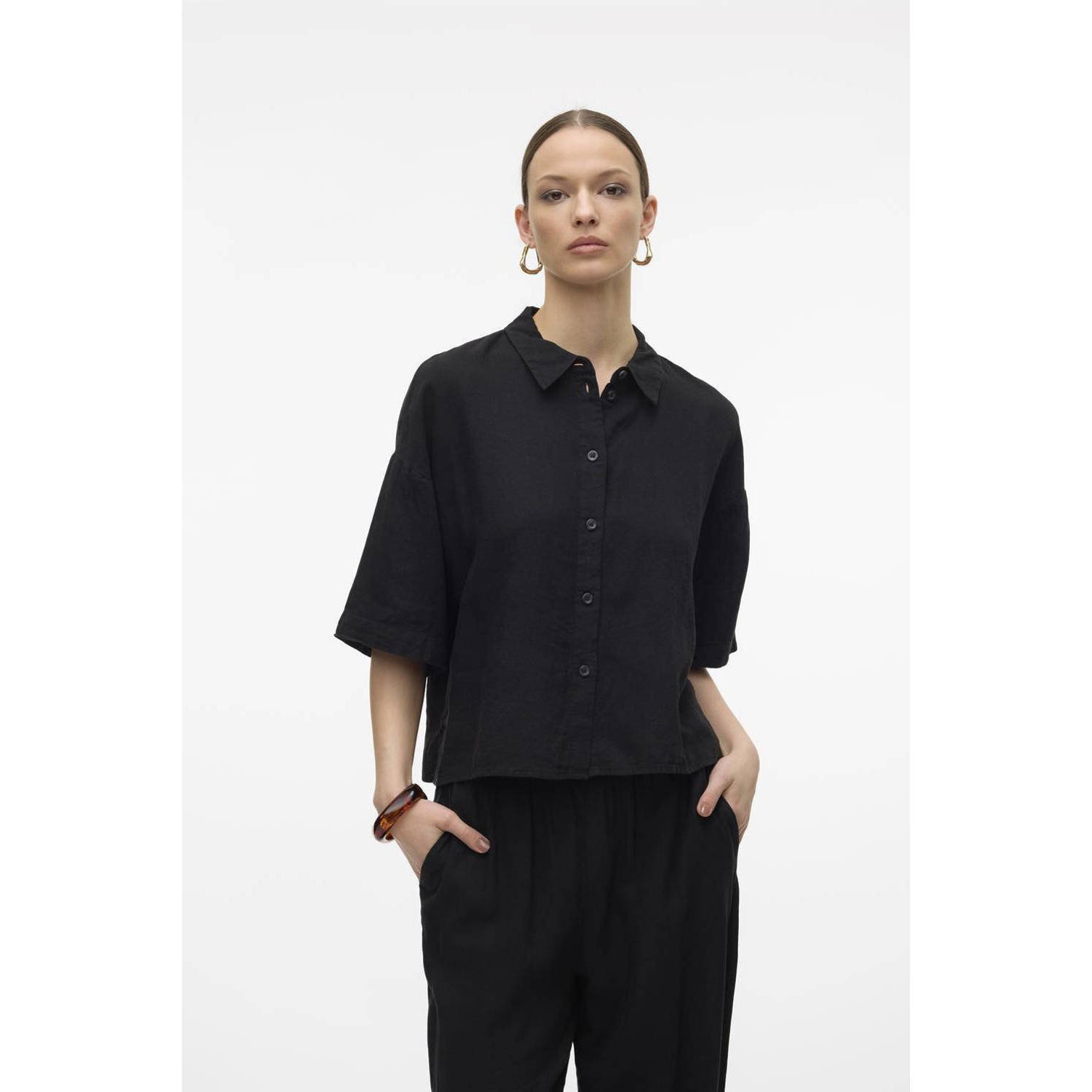 VERO MODA blouse VMLINN zwart