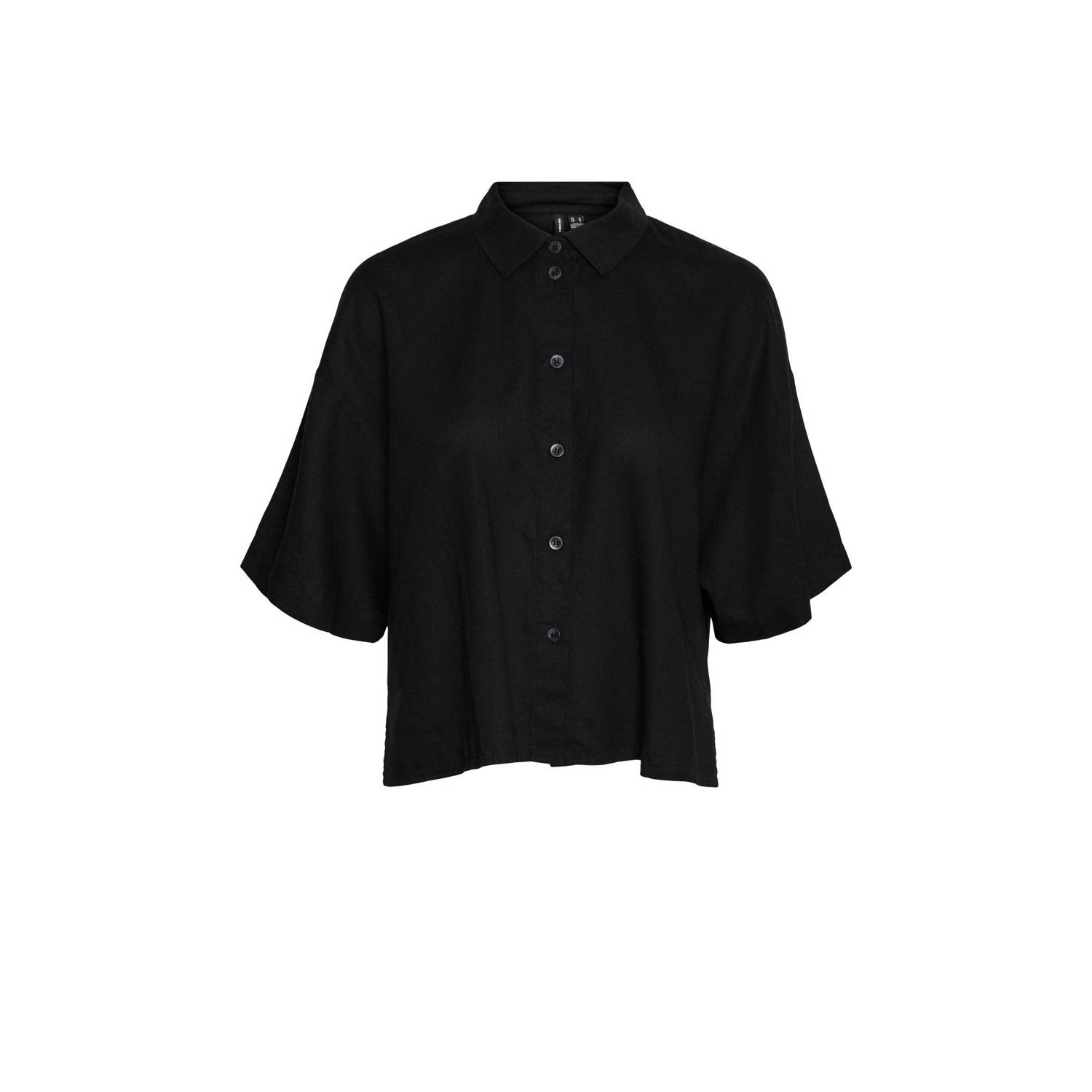 Vero Moda Overhemdblouse VMLINN LINEN 2 4 SHORT SHIRT WVN NOOS